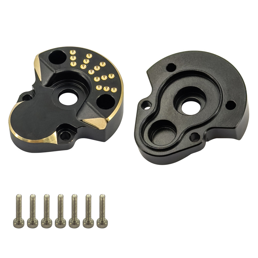 44g 2PCS Black Coating Brass Outer Portal Housing Metal for Redcat Ascent-18 Rc Car Upgrade Parts