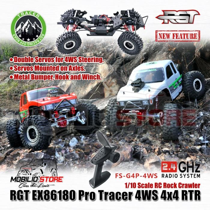 RGT EX86180 Pro Tracer 4WS 4x4 RTR 1/10 Scale RC Rock Crawler Off-Road Remote Control