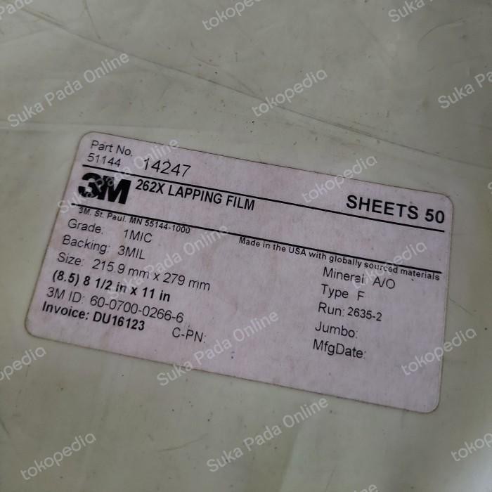 Amplas 3M Lapping Film Grit 6000 10000 Original USA