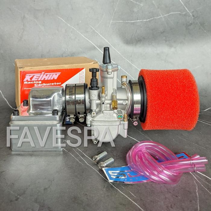 INTAKE MANIPOL VESPA MODEL SUSUN KOMPLIT MEMBRAN RXZ KARBURATOR PE 28