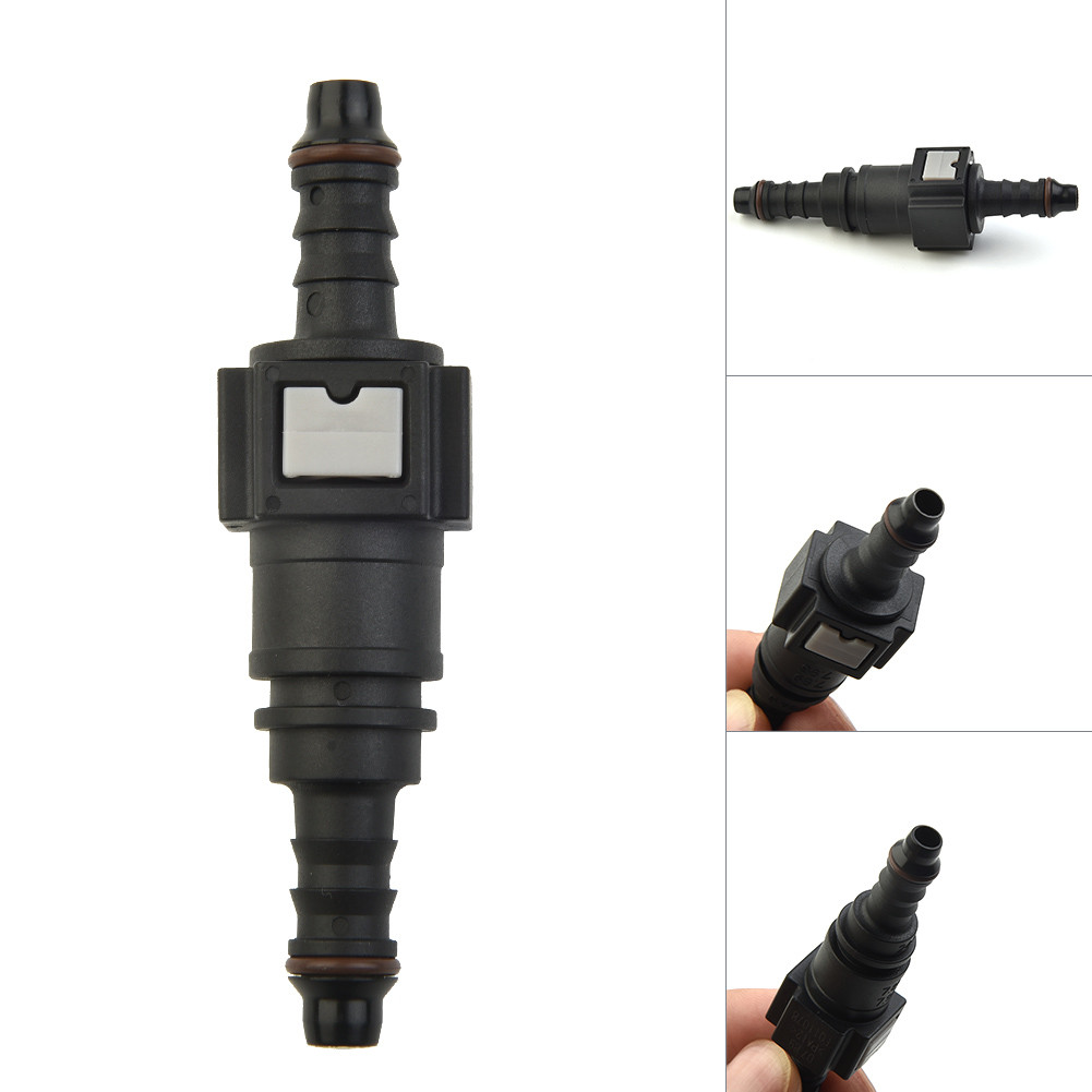 1set Car Fuel Line Coupler Hose 7.89mm/ID6 Straight Pipe Coupler Quick Disconnect Release Connector 