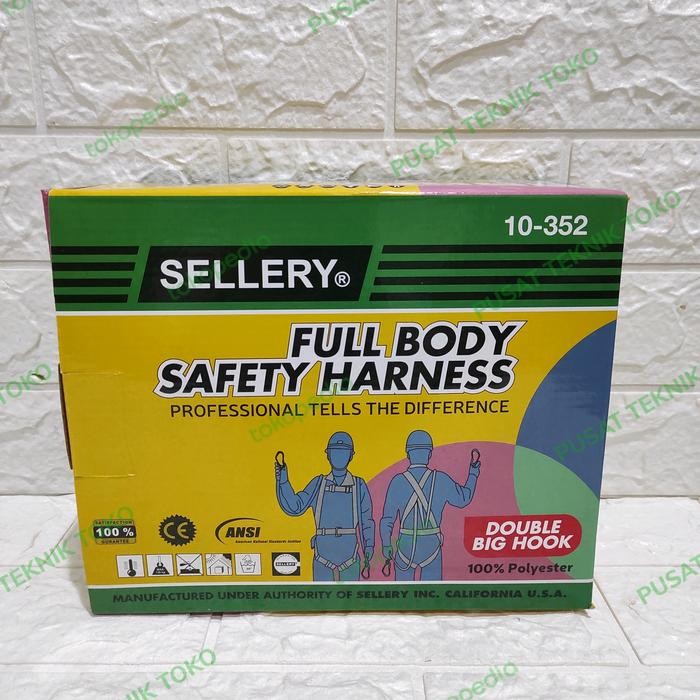 Full Body Harness Double Big Hook / Safety Belt Double Hook Pasti Ori