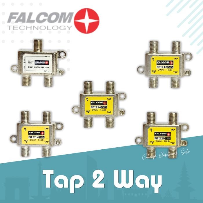 3j4e- Tap Indoor 2 Way Falcom 10 12 14 16 18 20 Db Coupler Kabel Tv Matv
