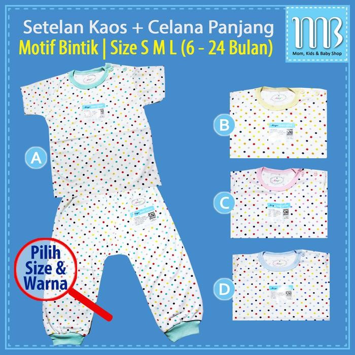 0qwf- Miyo - Setelan Baju Bayi Kaos Pendek Celana Panjang - Sleepsuit Piyama