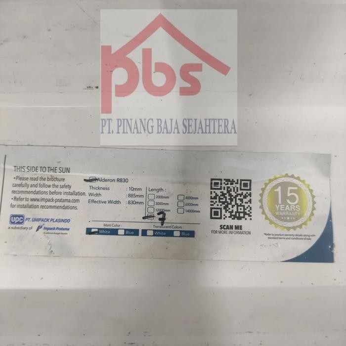 Alderon / Atap Upvc/ Atap Alderon 830