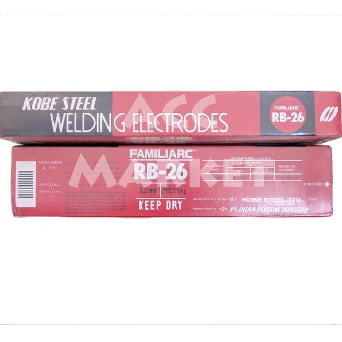 Laris Kawat Las Rb-26 3,2Mm Kawat Las Kobe Rb26 3.2 Mm 3,2 Mm Terlariss 