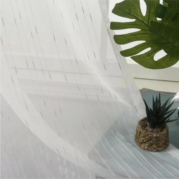 BnYKpRomO- Vitrase Gorden Jendela Motip Gerimis Bahan Tebal Hordeng Ruang Tamu