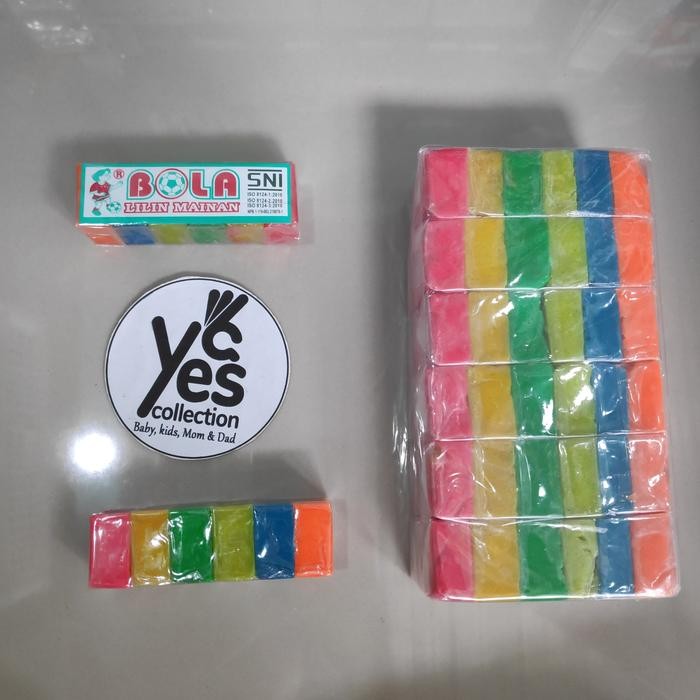 Maenan malam Jadul Lilin plastisin 6 Warna malem Mainan anak edukasi