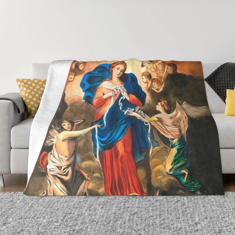 Mexican Virgin Mary Of Guadalupe Blanket Bedroom Quilt Fleece Spring Flannel Catholic Religious Chri