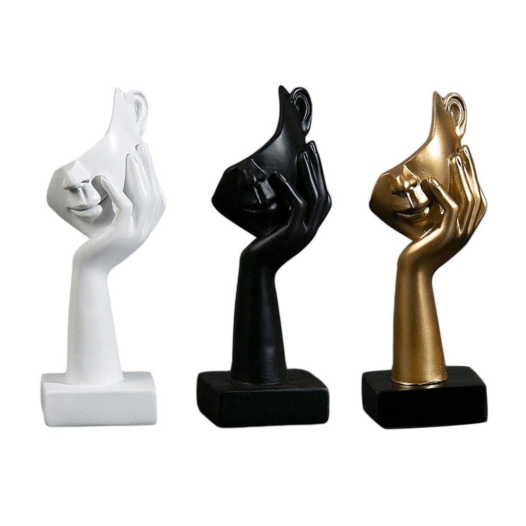 Resin Thinker Statue, Half Face, Sculpture, Abstract Figure, Decoration,