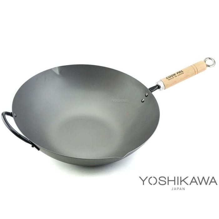 fcvvi- Wajan Jepang Yoshikawa Carbon Steel Beijing Wok Cook-Pal