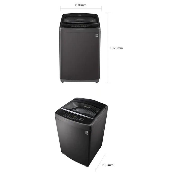 LG T2518VSAB Mesin cuci LG 18kg Top loading T2518 2518VSAB 18 kg