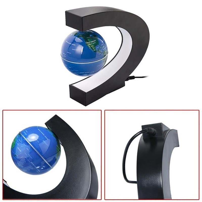Floating Magnetic Levitation Globe Novelty Ball Light LED World Map Electronic Antigravity Lamp Home