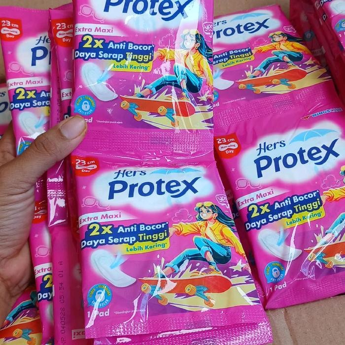 l6kg- 5 Renceng Hers Protex Extra Maxi Isi50 Sachet Pembalut Wanita Nonwing Harga Murah