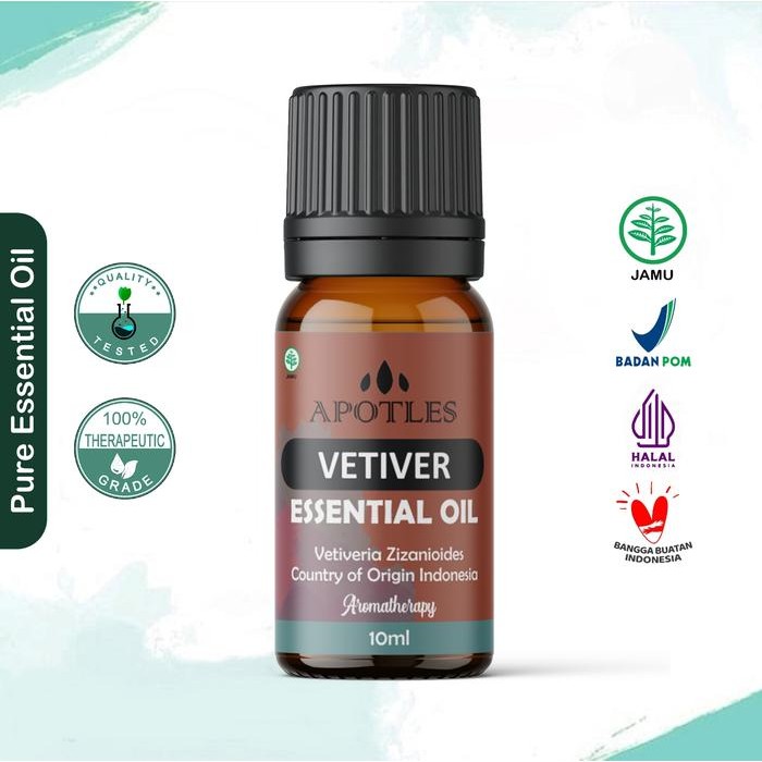 Vetiver Essential Oil - Minyak Aromaterapi Akar Wangi Vetiver 10ml