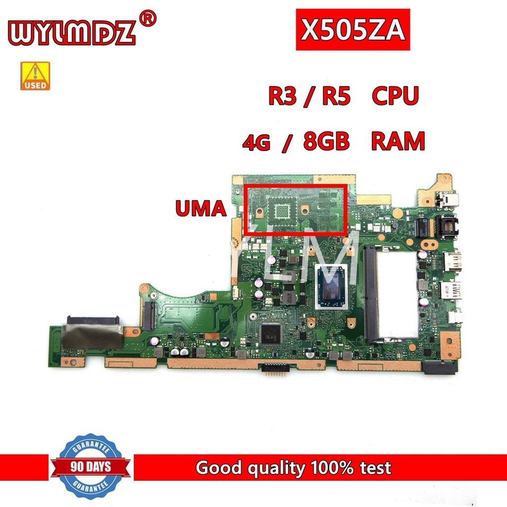 Casing Laptop X505ZA With R3 / R5CPU 4GB RAM Laptop Motherboard For Asus RX505Z A580Z A505Z X505Z No