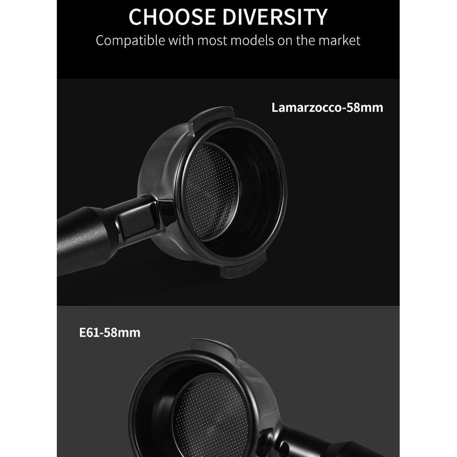 Mhw-3Bomber Astra Collection Bottomless Portafilter For Lamarzocco Breville E61 Delonghi Gaggia 58Mm