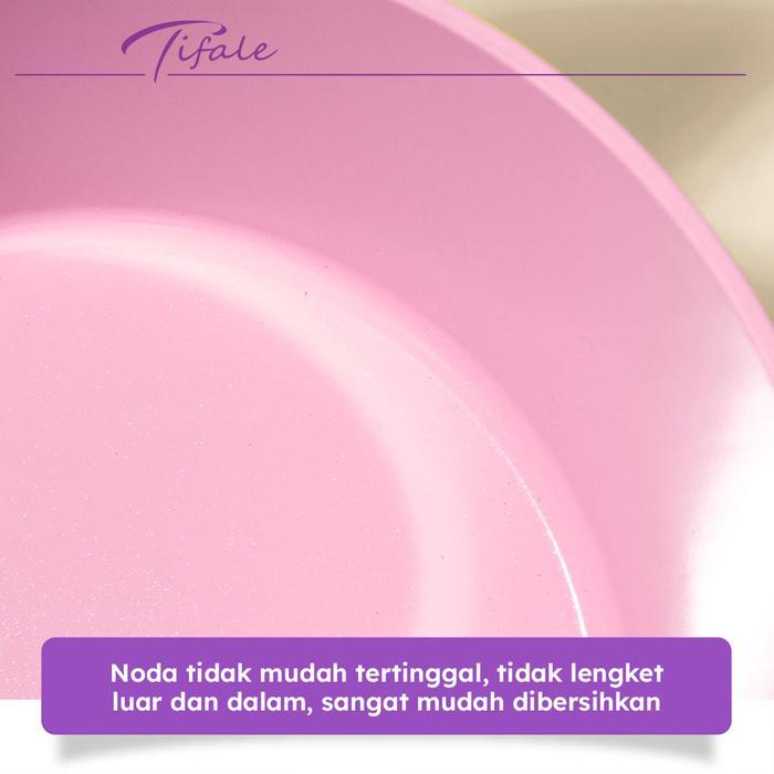 [Ready] Tifale Aesthetic Jolie Pan Pink Blossom Casserole 24 Cm Ceramic Coated Premium Casserole