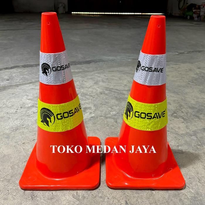 TRAFFIC CONE RUBBER / KERUCUT LALU LINTAS GOSAVE 70 CM
