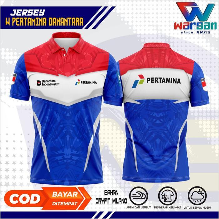 JERSEY WANGKI PERTAMINA DANANTARA FULLPRINTING / KAOS POLO PERTAMINA DRYFIT / JERSEY PERTAMINA - Int
