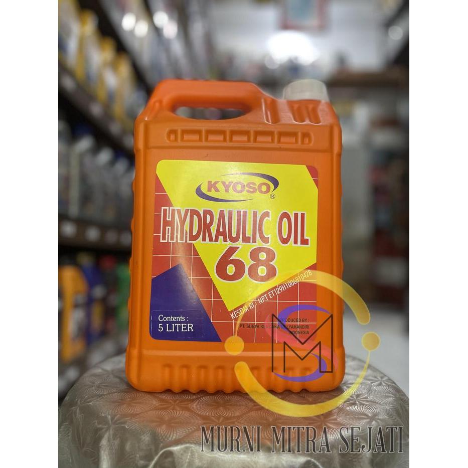 Kyoso Hydraulic Oil 68 Iso Vg Clear Oli Hidrolis Hidrolik Galon 5 L