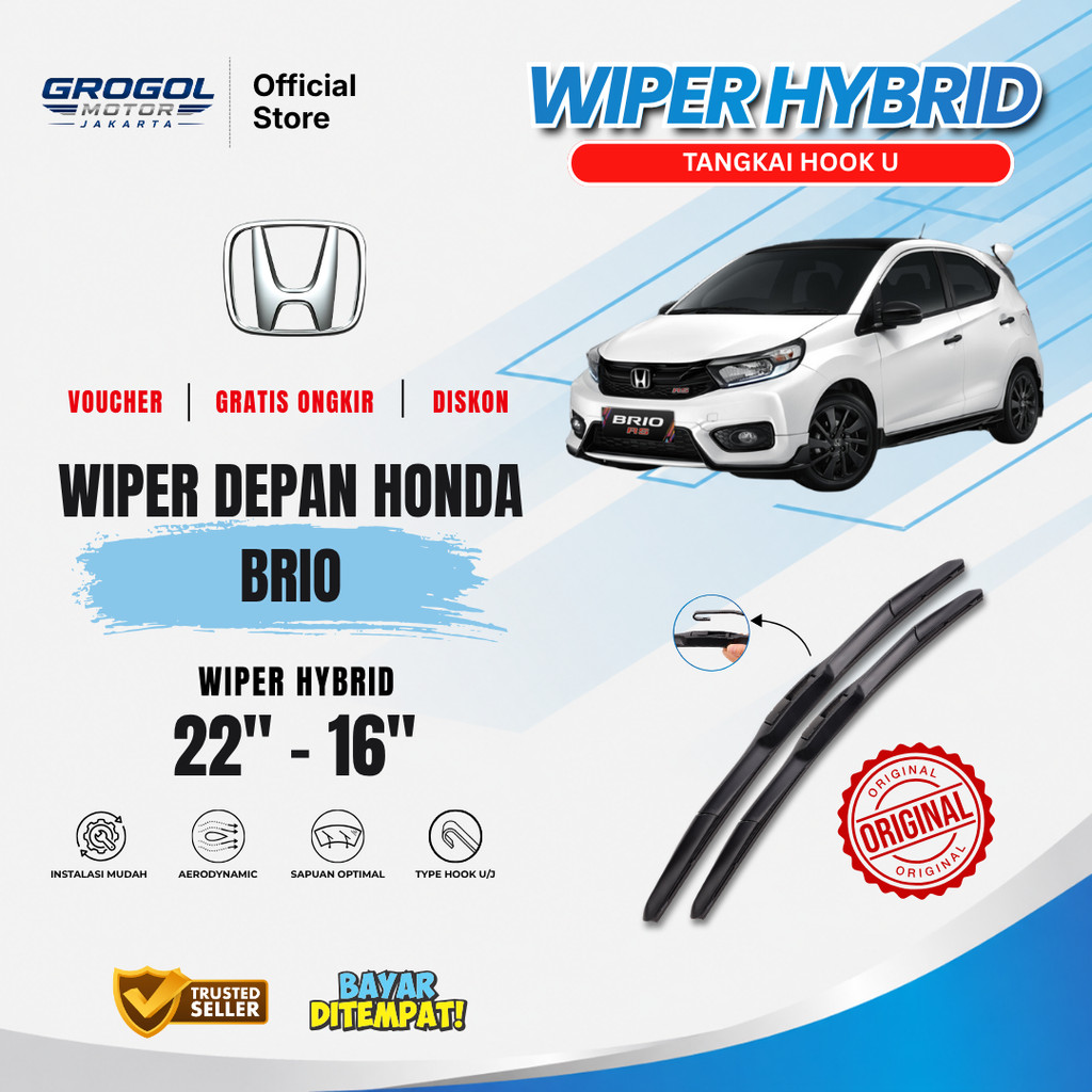 Wiper Honda Brio Hybrid Kaca Depan Mobil