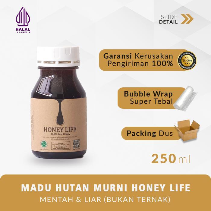 Honey Life Madu Asli Hutan Mentah & Liar 250ml - Suku Baduy, Madu Murni, Herbal, Kurma, Manis,