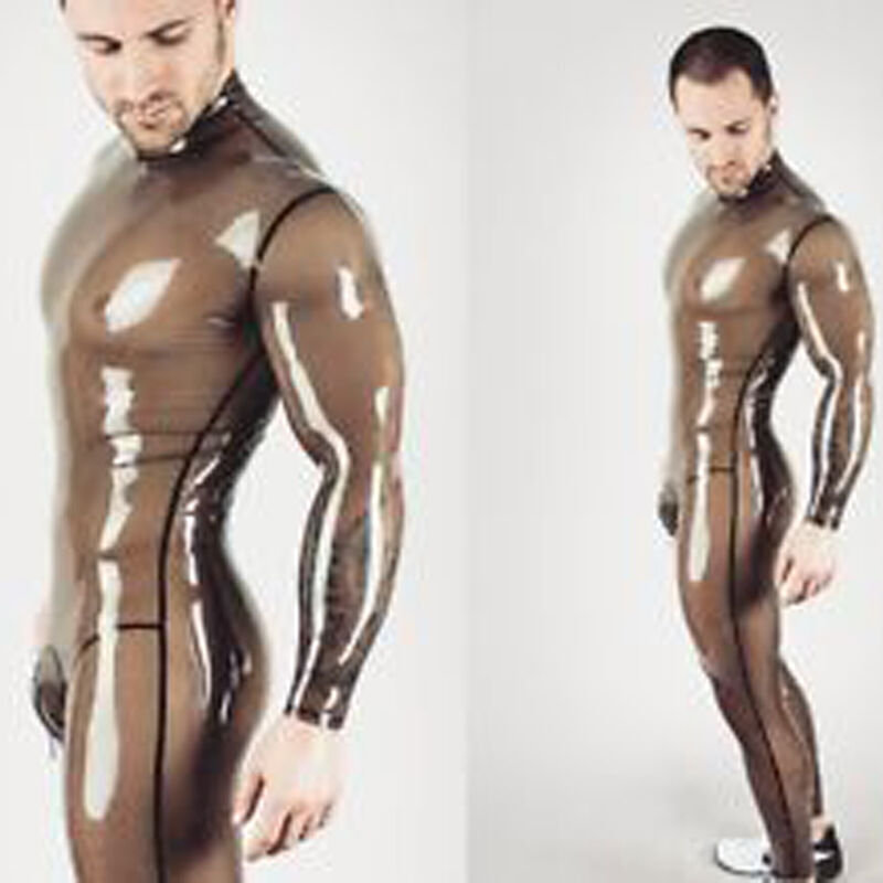 100% Latex Rubber Suit Bodysuit E Grey Catsuit Cosplay Tights Masquerade