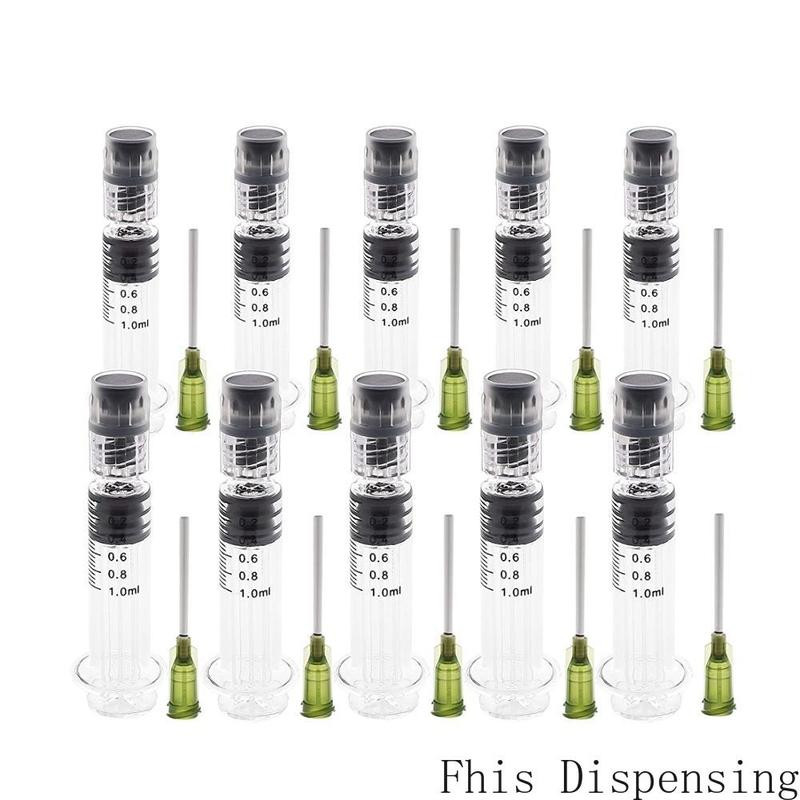 1ml Capacity Borosilicate Glass Luer Lock Syringe with Bonus 14G Blunt Tip Non Hypodermic Needles