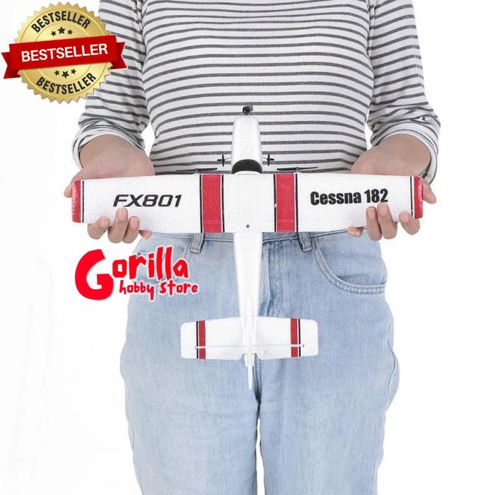 Pesawat Rc Cessna 182 Model Fx801 Fei Xiong 2 Channel Rtf Epp Foam Rc Plane Fx801