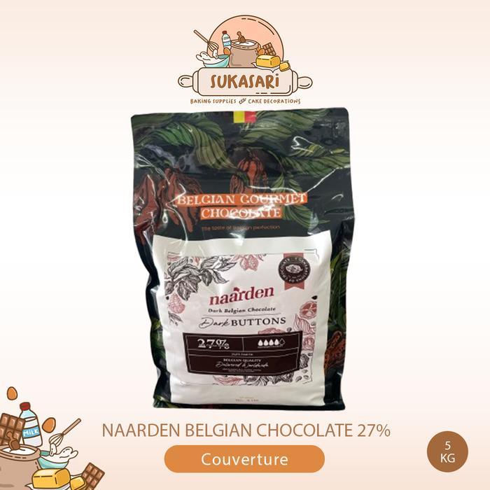 Naarden Belgian Dark Chocolate Couverture 27% / Coklat koverture Cokelat Buttons Coin