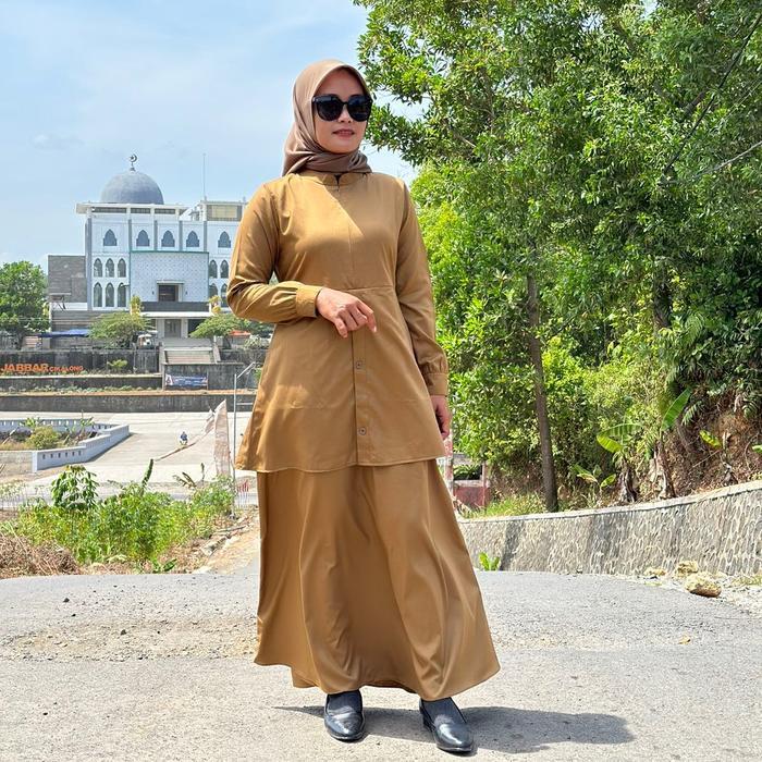 Gamis Pemda Semi Rok Seragam Dinas Kerja Syari Terbaru 