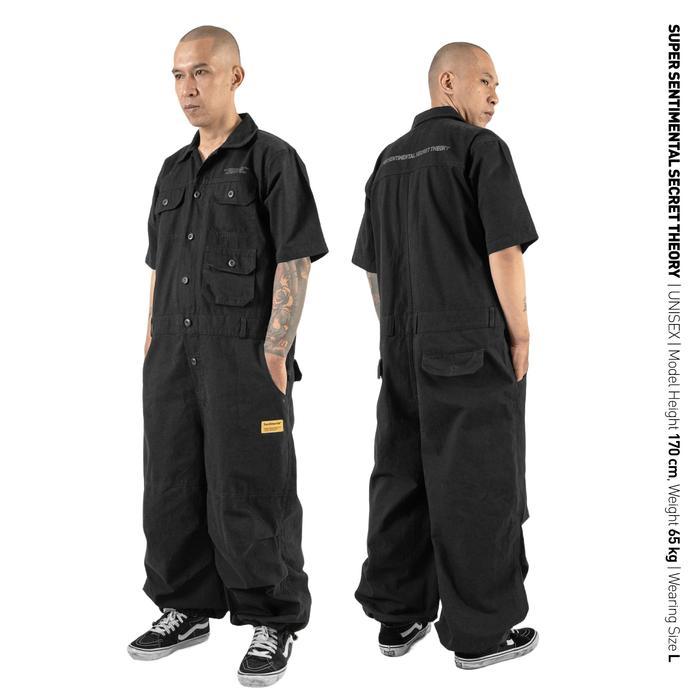 Diskon Ssst Coverall 3.0 Shortsleeve Jumpsuit Hitam Original