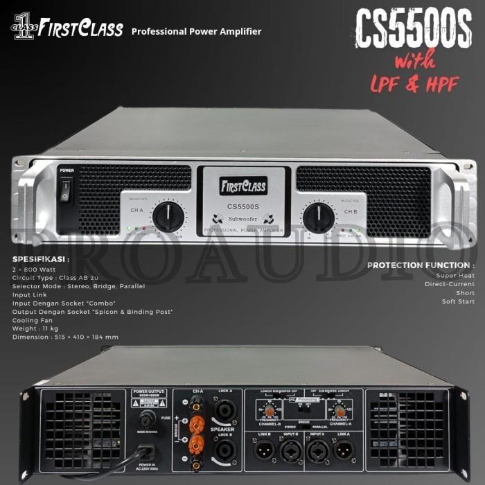 POWER FRIST CLASS CS 5500 S ORIGINAL 2 CHANNEL CS 5500S / CS 5500 S / CS5500S AMPLIFIER FRISTCLASS 2