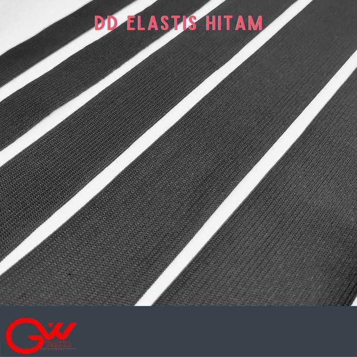 Karet Elastis / Tali Elastis / Webbing Elastis / Gw Elastis Hitam Kode 341