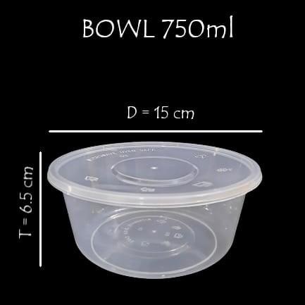 Thinwall Bowl/Bulat LIBRA 750ml