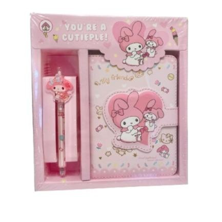

DIARY SANRIO SET MY MELODY CINNAMOROLL BUKU JURNAL DGN GEL PEN