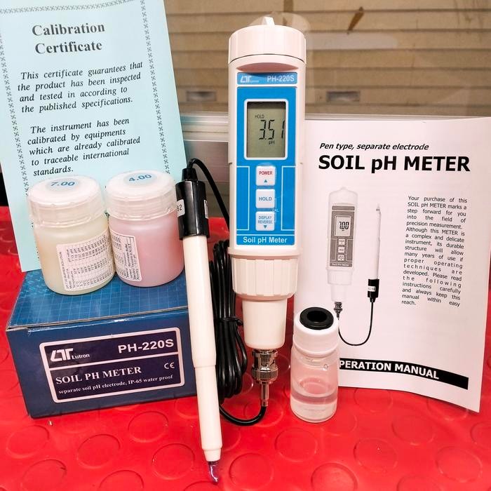 Murah Lutron Ph-220S Pen Soil Ph Meter - Alat Ukur Ph Tanah, Daging, Cream, Dan Sejenisnya Terlariss