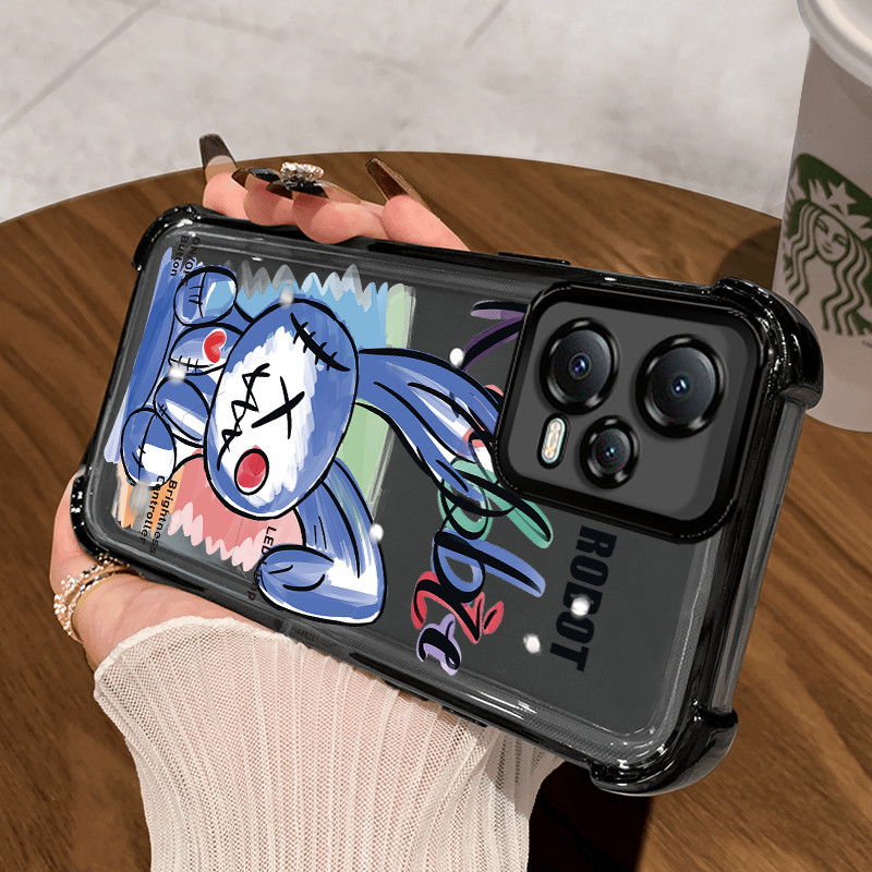 Casing Hp untuk Xiaomi Redmi Note 12 4G Case Casing Beruang yang rusak pola Silikon Softcase HP Kesi