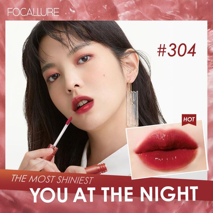 [Official] FOCALLURE Lip Gloss Jelly-Clear Dewy Lip Tint