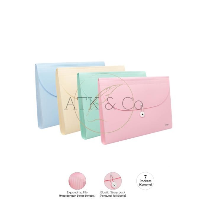 

Map Ekspanding Harmonika Joyko EF-8F4 - Expanding File Pastel Color 7 Pocket