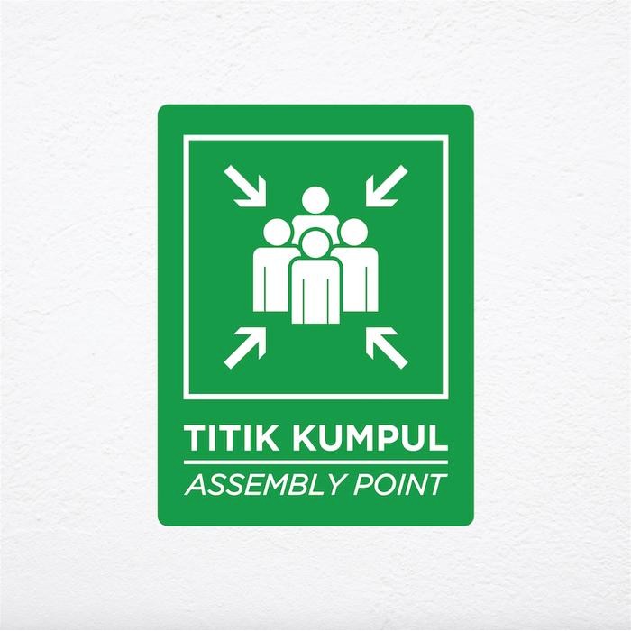 

TITIK KUMPUL ASSEMBLY POINT SIGN BOARD AKRILIK SIGN LABEL TEMPEL
