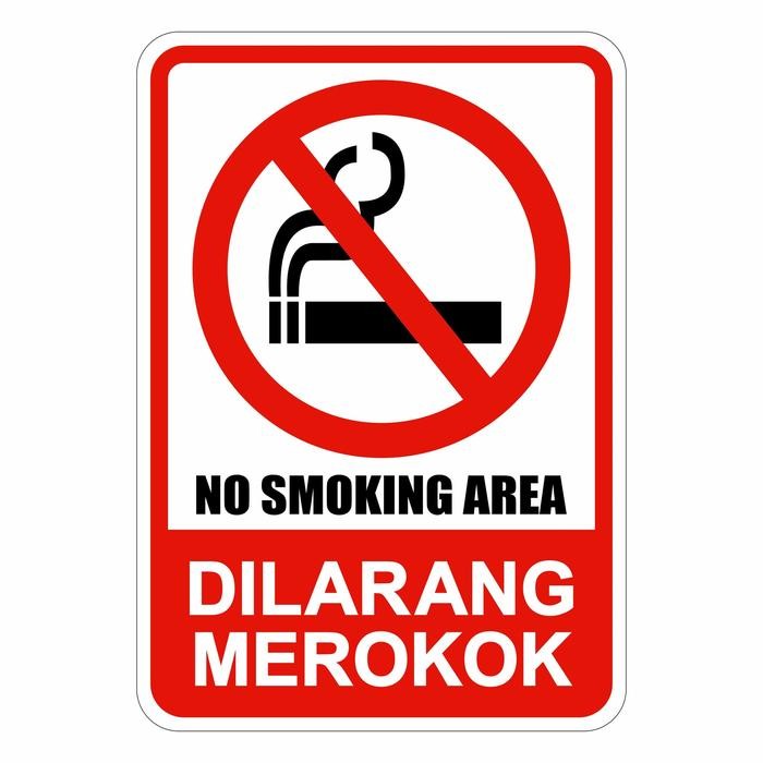

RAMBU SIGN DILARANG MEROKOK NO SMOKING 35CM X 50CM PLAT ALUMUNIUM