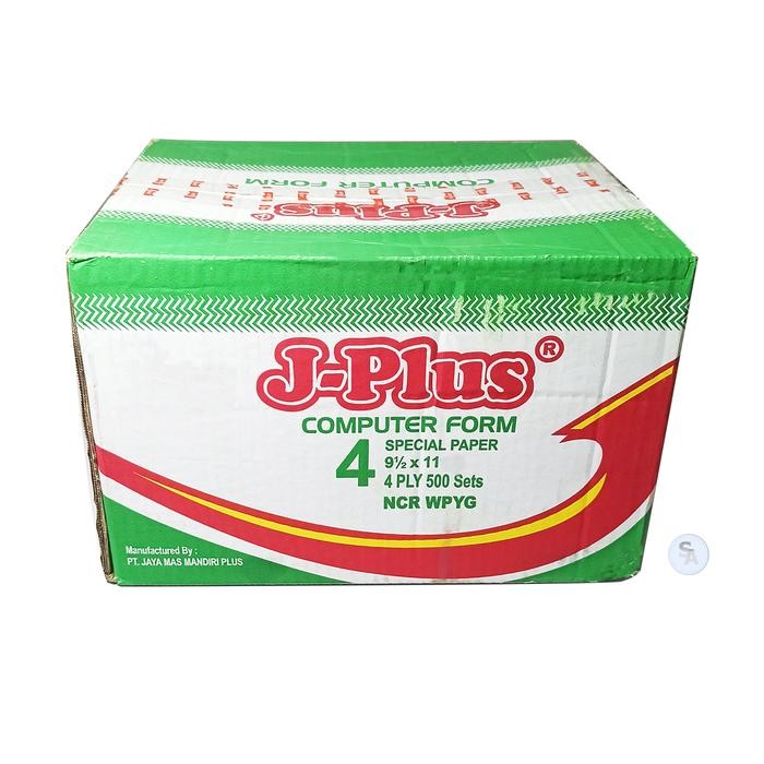J-PLUS - Continous Form 4 Ply 91/2 x 11 NCR Kertas Komputer - Box