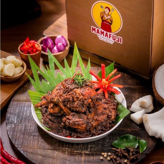 

ASLI Mamafuji - Rendang Ayam Isi 4 Potong - Makanan Instant Enak Khas Padang READY STOCK