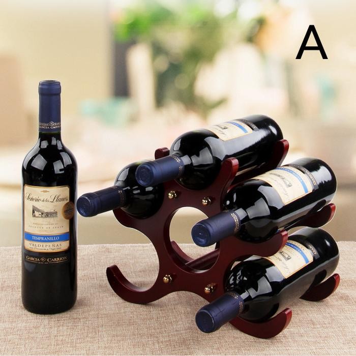 Happycall Indonsia - Rak Display Wine Kayu