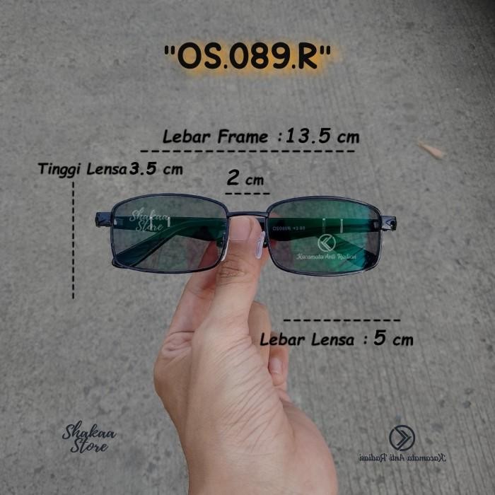 Kacamata Plus Pria 2 in 1 Bisa jalan Dan Baca Lensa Hitam Gradien Baca
