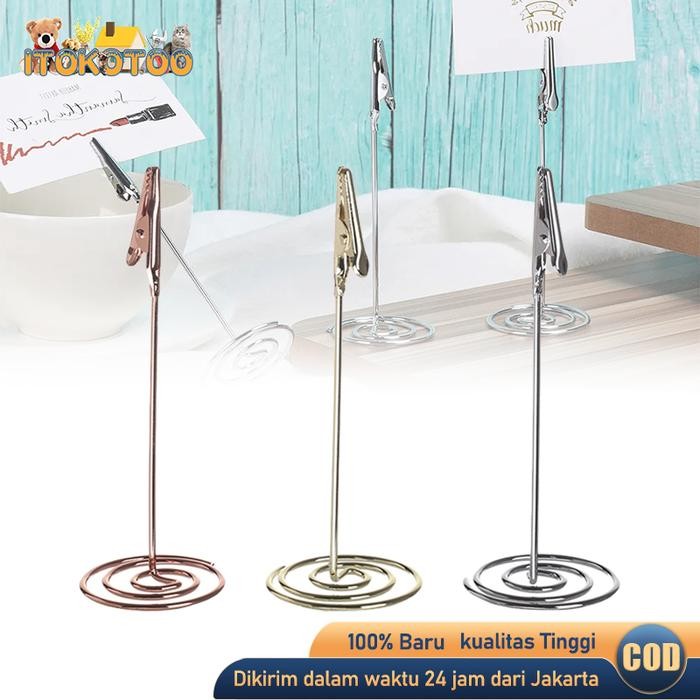 

PROMO 10pcs 12cm Price Tag Besi Klip Holder Photo Memo Note Card