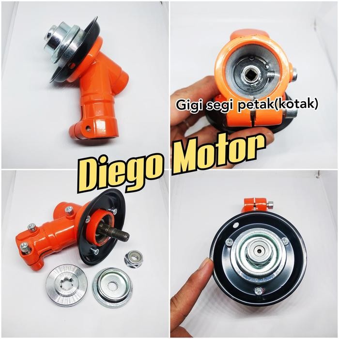 Gear case kepala pisau oren model mur mesin potong rumput TNK328 BG328