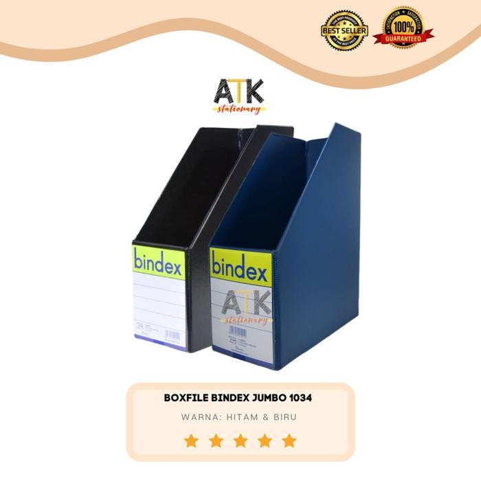 

New Boxfile Bindex Jumbo Folio 1034 Hitam/Biru atk